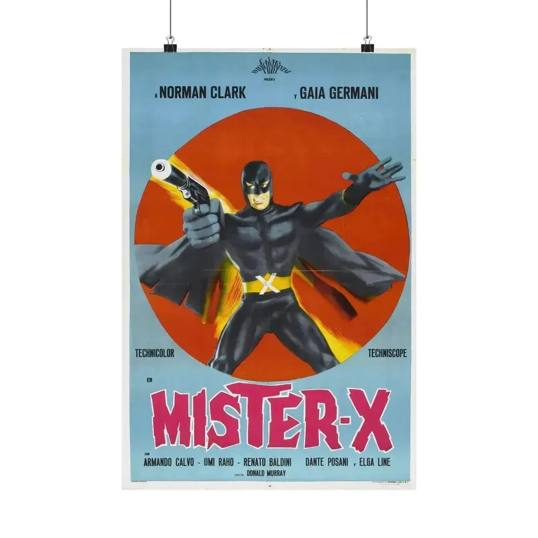 MISTER X (AVENGER X) 1967 - Paper Movie Poster 16″ x 24″ Matte - The Sticker Space