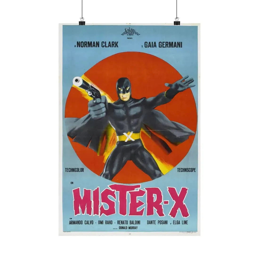 MISTER X (AVENGER X) 1967 - Paper Movie Poster - The Sticker Space