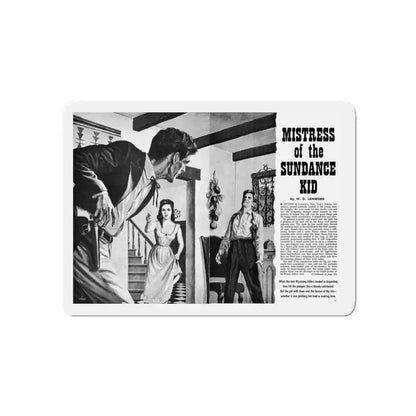 Mistress of the Sundance Kid, Man's Conquest, October 1959 (Magazine Illustration) Refrigerator Magnet - The Sticker Space