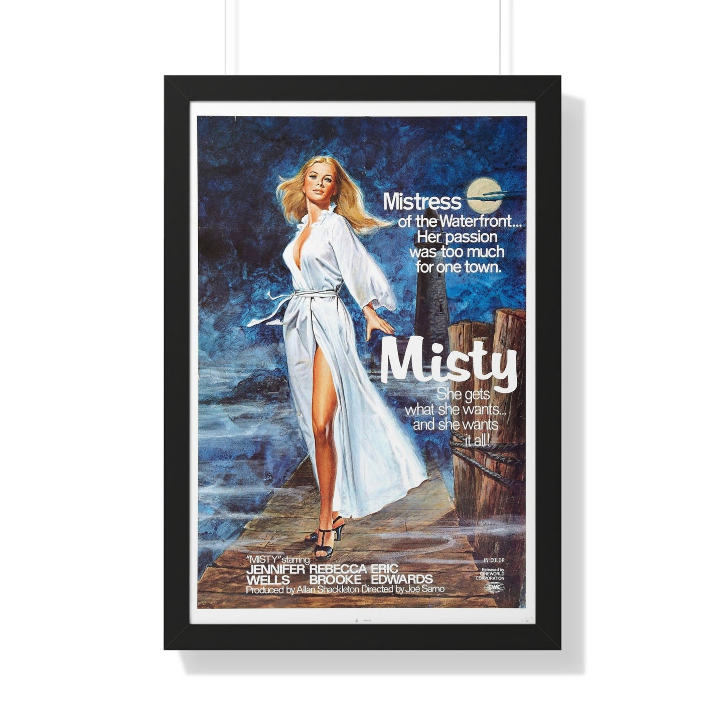 MISTY 1976 - Framed Movie Poster-20" x 30"-The Sticker Space