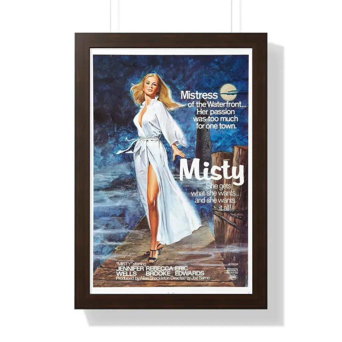 MISTY 1976 - Framed Movie Poster - The Sticker Space