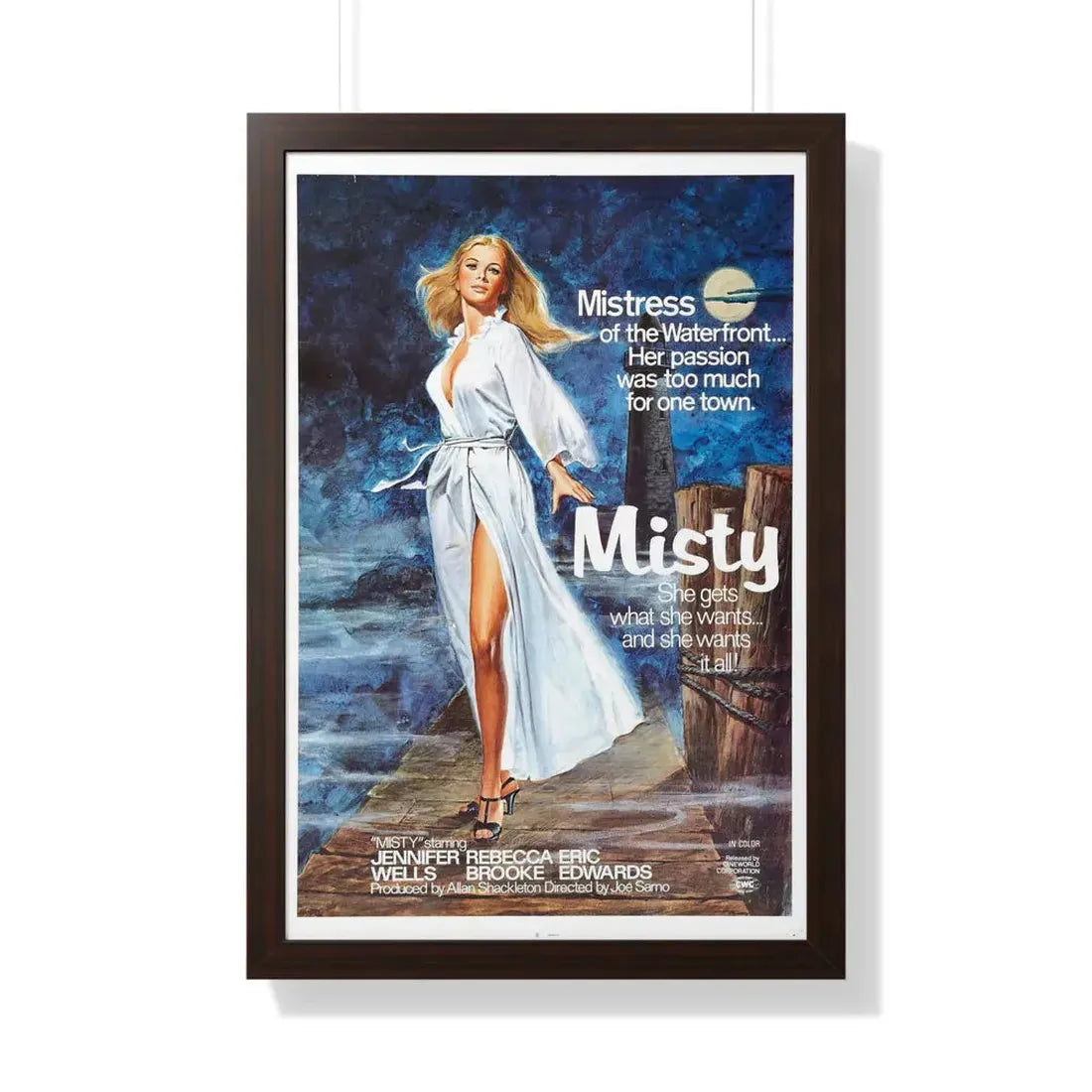 MISTY 1976 - Framed Movie Poster - The Sticker Space