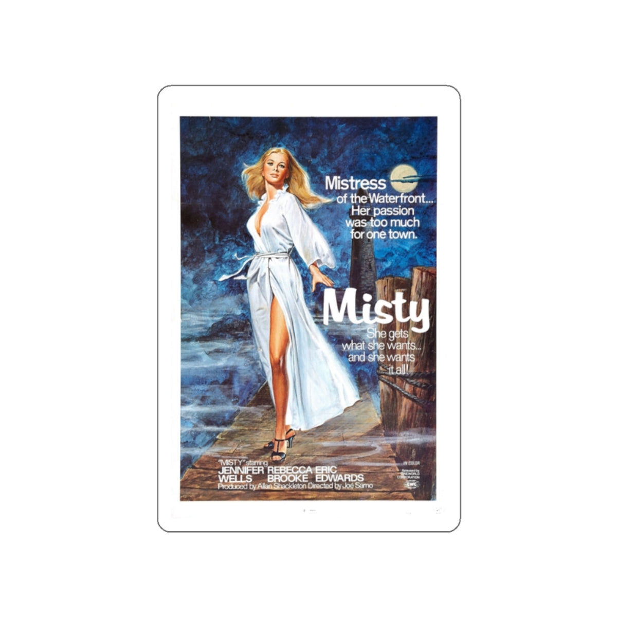 MISTY 1976 Movie Poster STICKER Vinyl Die-Cut Decal-2 Inch-The Sticker Space