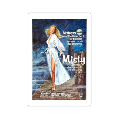 MISTY 1976 Movie Poster - STICKER Vinyl Kiss-Cut Decal 4 Inch White - The Sticker Space