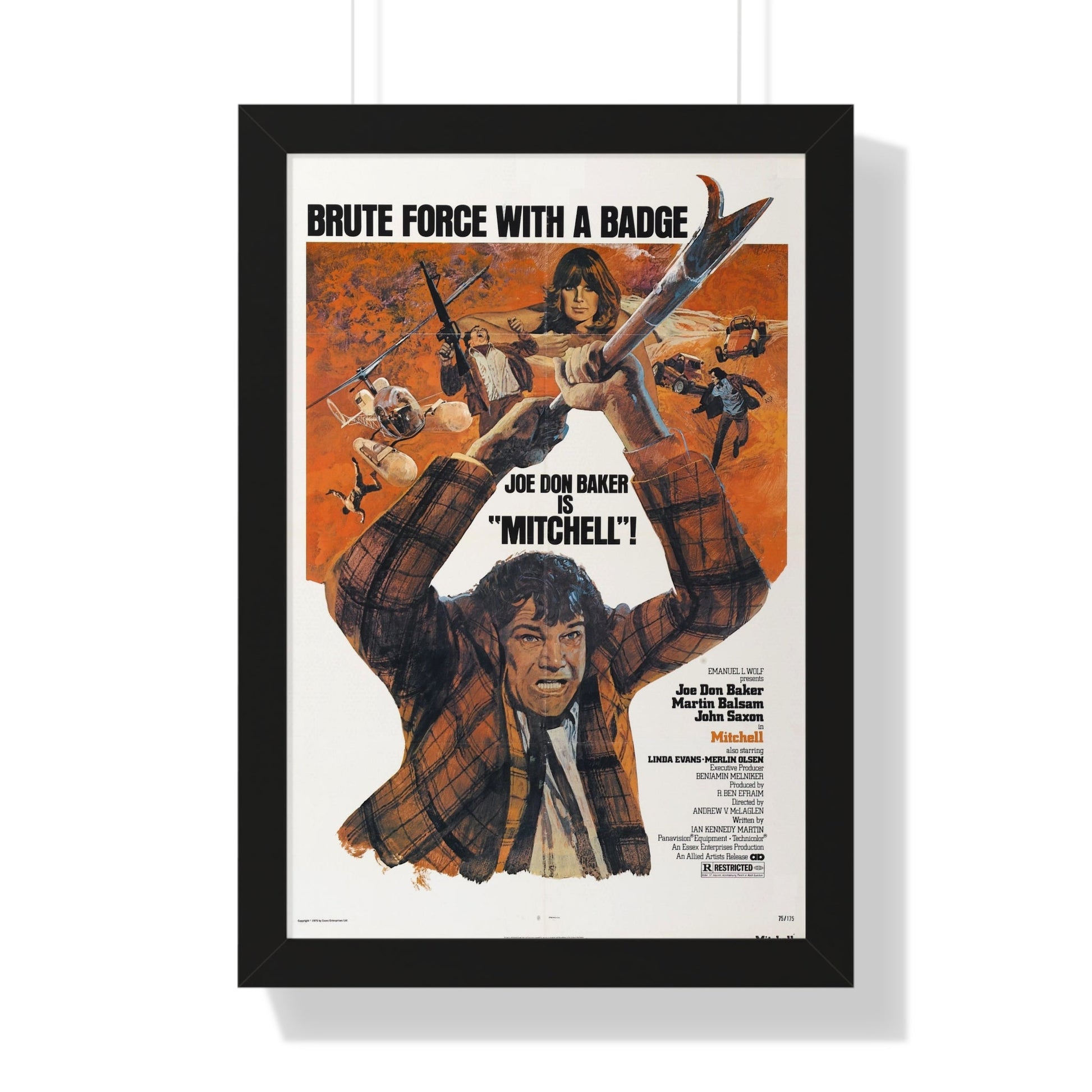 MITCHELL 1975 - Framed Movie Poster-16″ x 24″-The Sticker Space