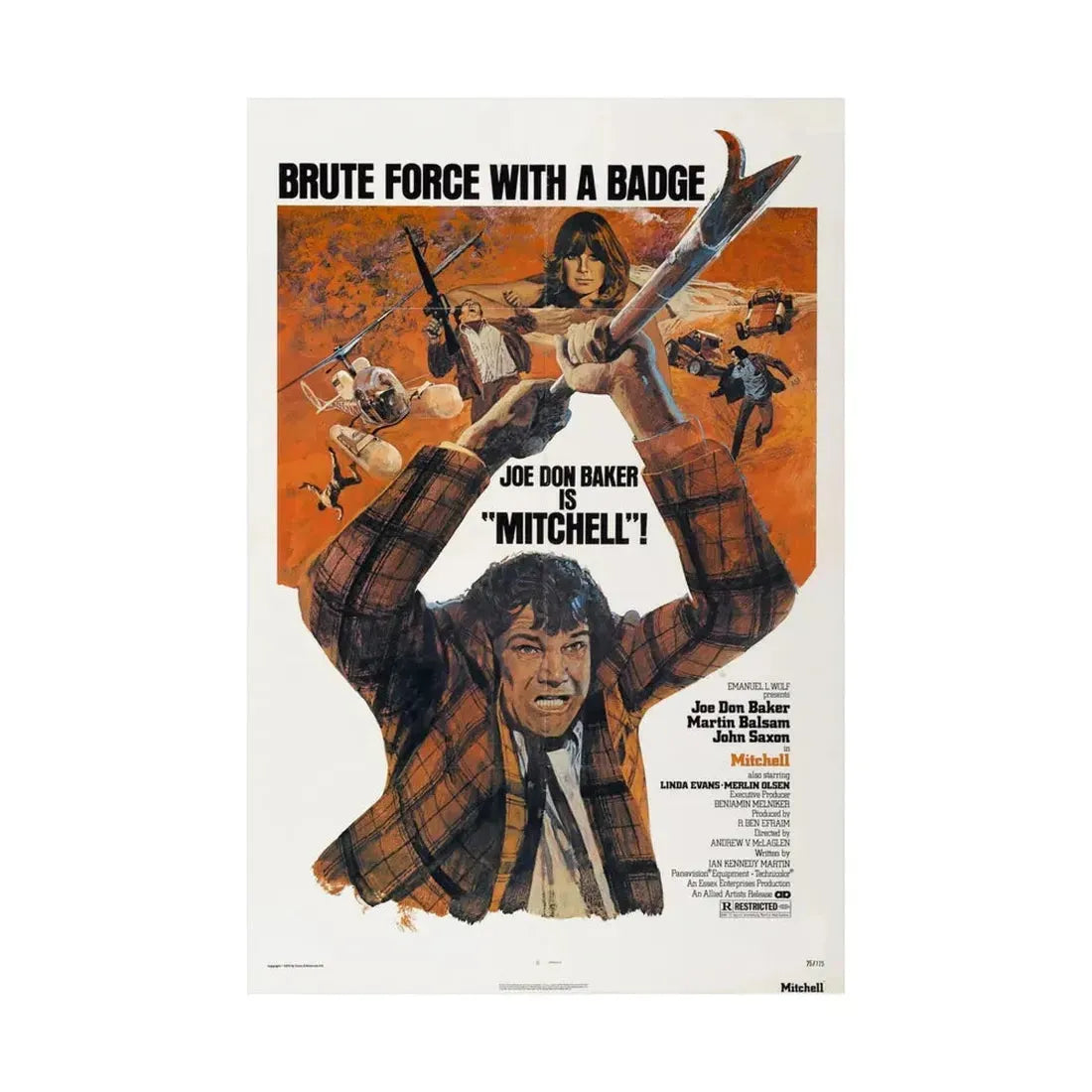 MITCHELL 1975 - Paper Movie Poster - The Sticker Space