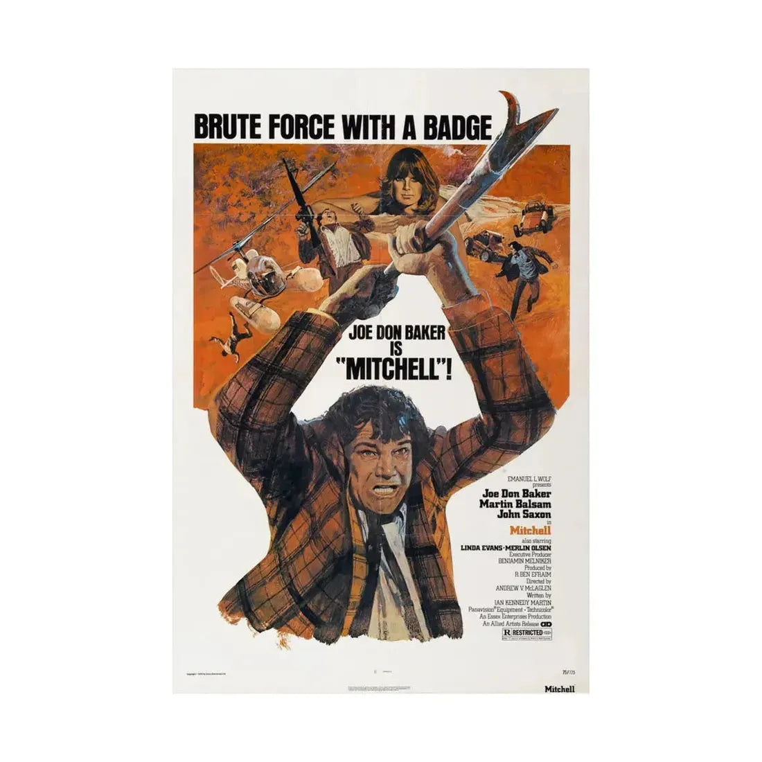 MITCHELL 1975 - Paper Movie Poster - The Sticker Space