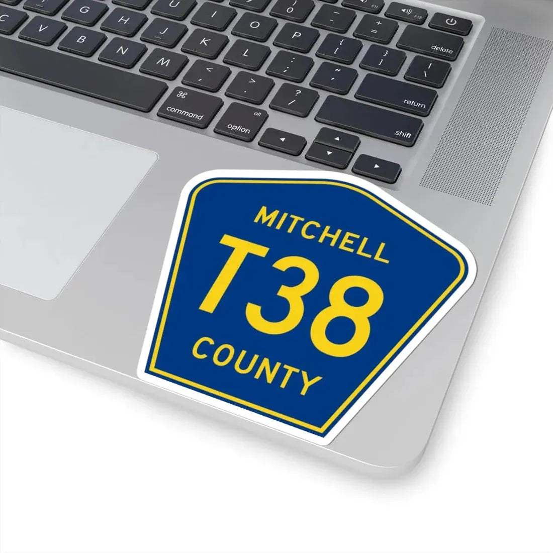Mitchell County Route T38 IA (Iowa) (Road Sign) STICKER Vinyl Kiss-Cut Decal - The Sticker Space