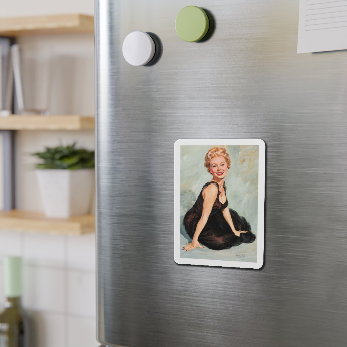 Mitzi Gaynor Portrait (1960s) (Magazine Illustration) Refrigerator Magnet-The Sticker Space