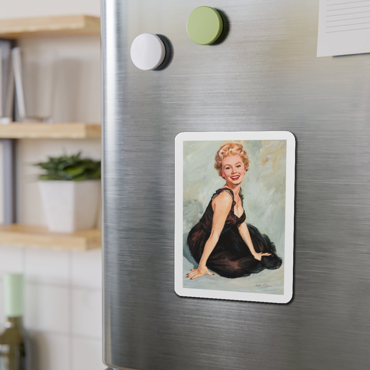 Mitzi Gaynor Portrait (1960s) (Magazine Illustration) Refrigerator Magnet-The Sticker Space