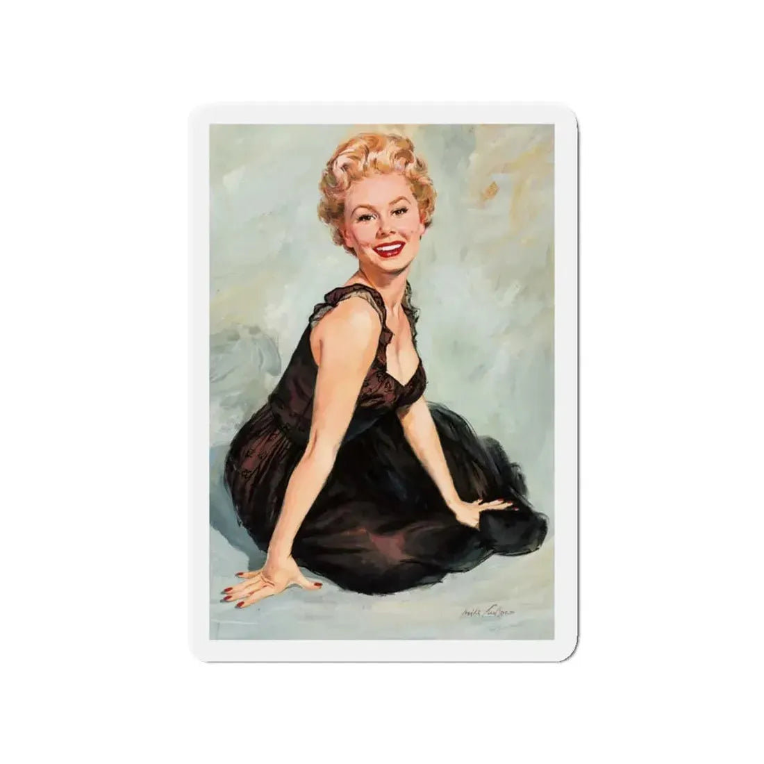 Mitzi Gaynor Portrait (1960s) (Magazine Illustration) Refrigerator Magnet 3 Inch - The Sticker Space