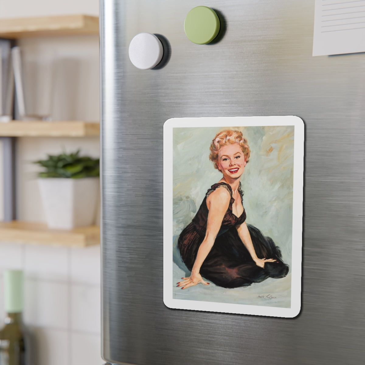 Mitzi Gaynor Portrait (1960s) (Magazine Illustration) Refrigerator Magnet-The Sticker Space