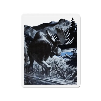 Mixed Bag, Bluebook Magazine, November 1955 (Magazine Illustration) Refrigerator Magnet 2 Inch - The Sticker Space