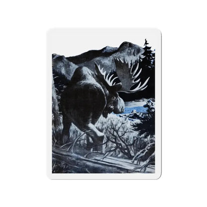 Mixed Bag, Bluebook Magazine, November 1955 (Magazine Illustration) Refrigerator Magnet 3 Inch - The Sticker Space