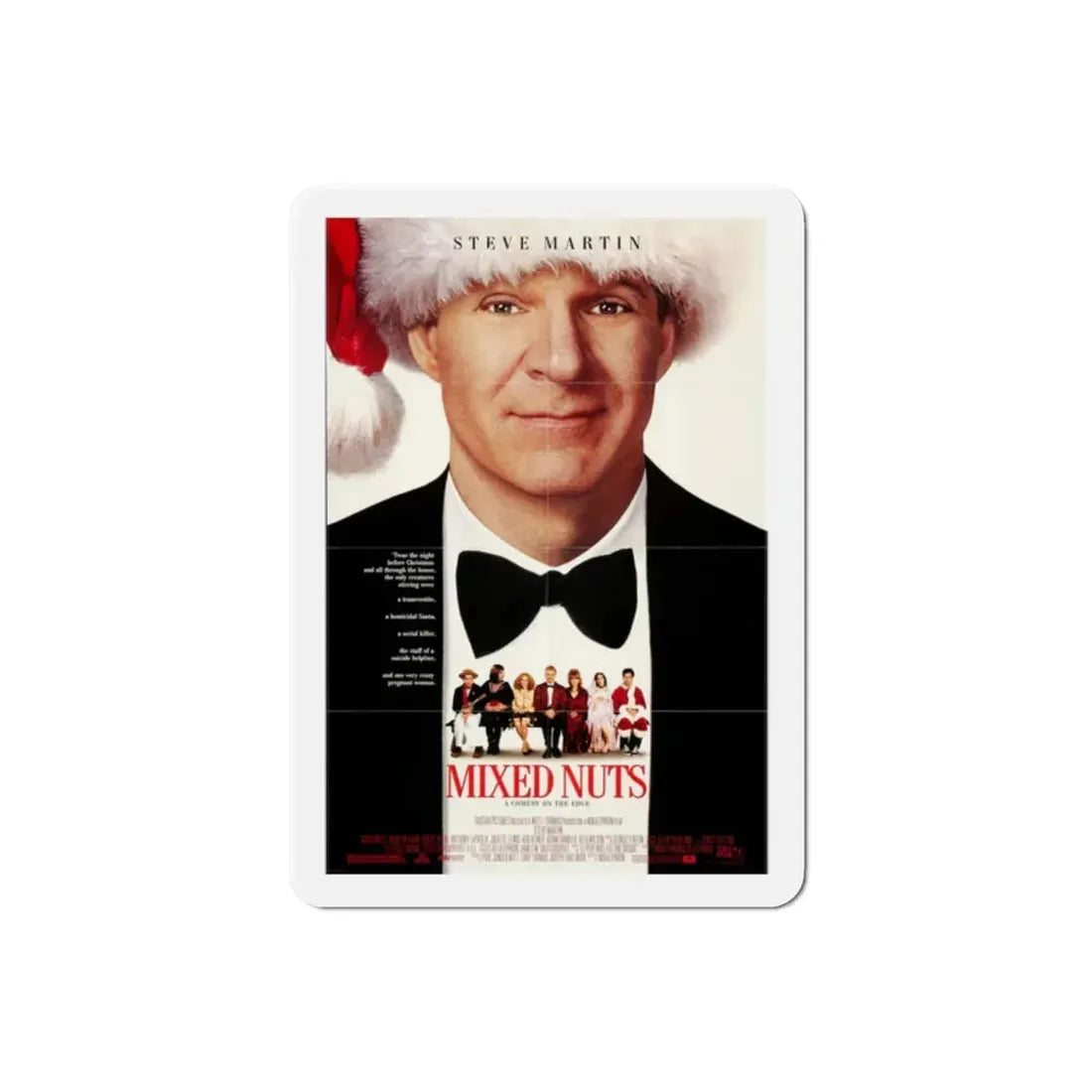 Mixed Nuts 1994 Movie Poster Refrigerator Magnet 2 Inch - The Sticker Space