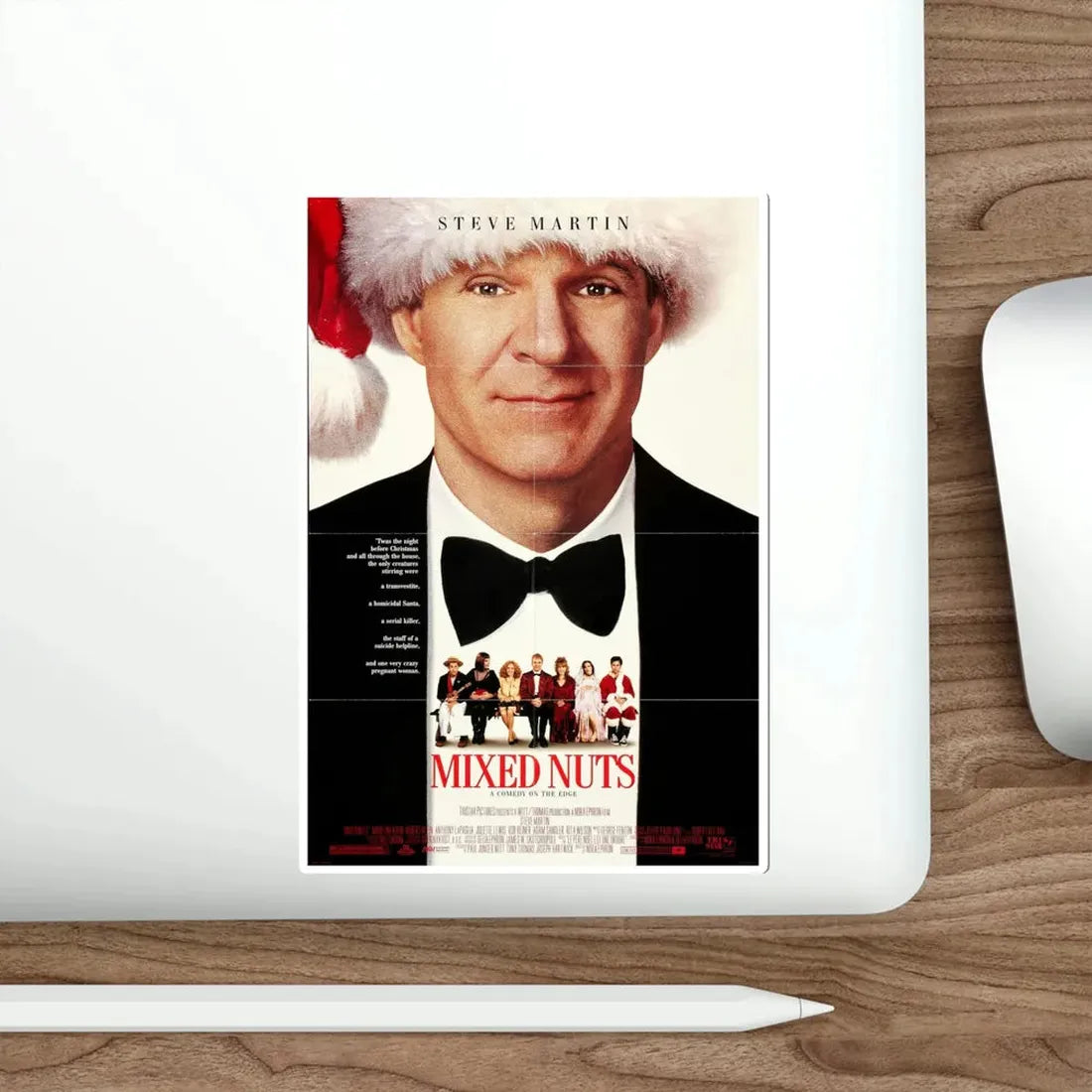 Mixed Nuts 1994 Movie Poster STICKER Vinyl Die-Cut Decal - The Sticker Space