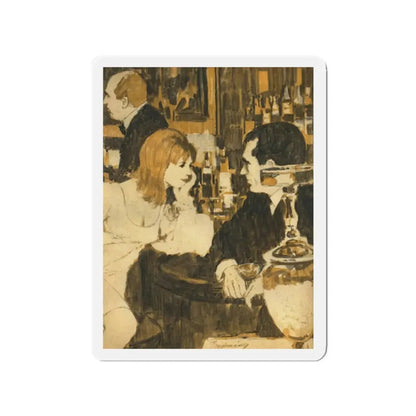 Mixed-Up Time, Cosmopolitan, March 1968 (Magazine Illustration) Refrigerator Magnet - The Sticker Space