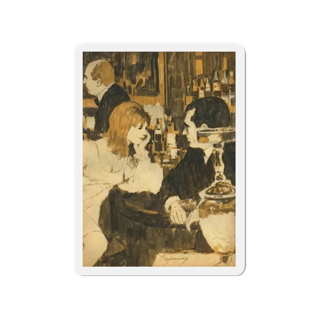 Mixed-Up Time, Cosmopolitan, March 1968 (Magazine Illustration) Refrigerator Magnet - The Sticker Space