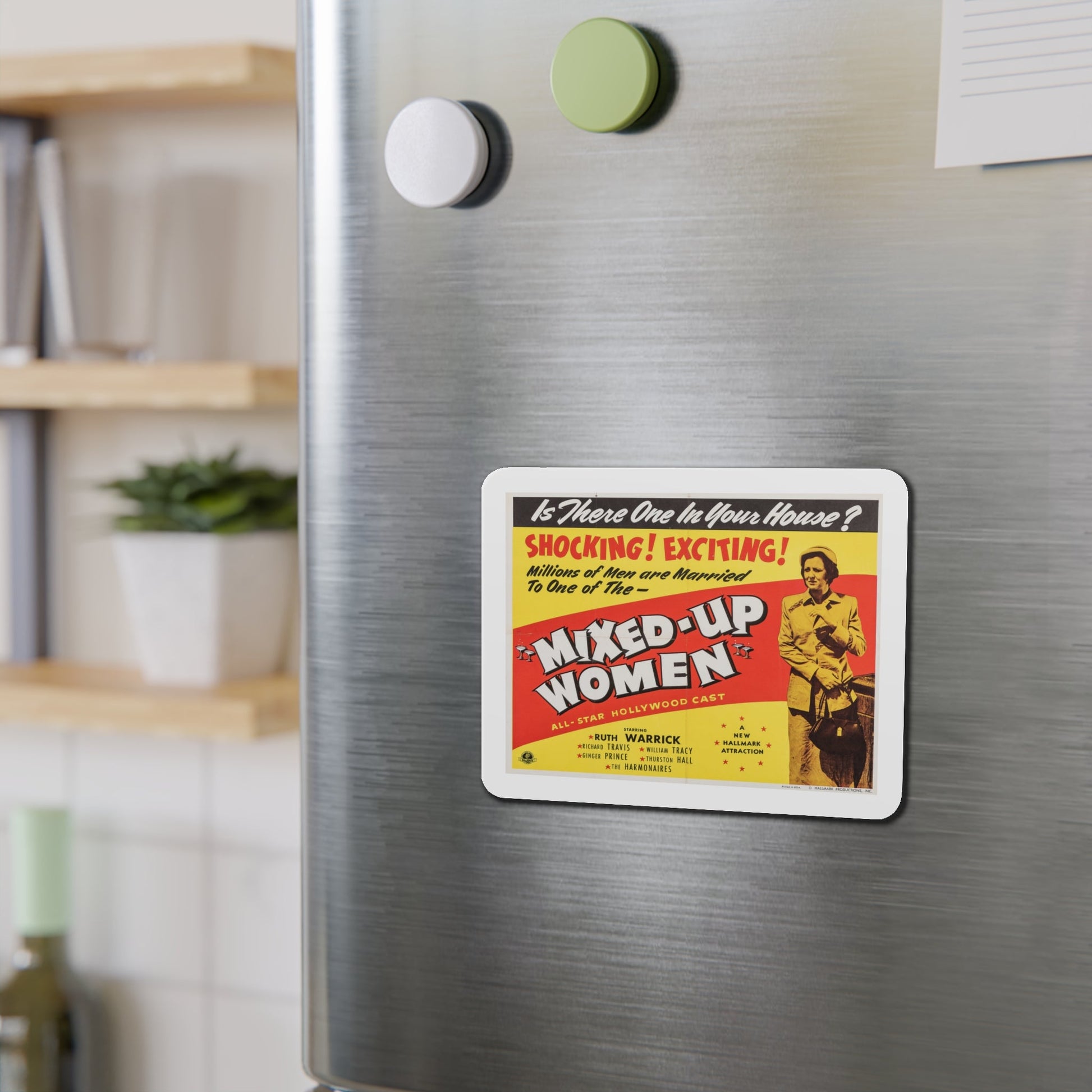 Mixed Up Women 1950 v2 Movie Poster Die-Cut Magnet-The Sticker Space