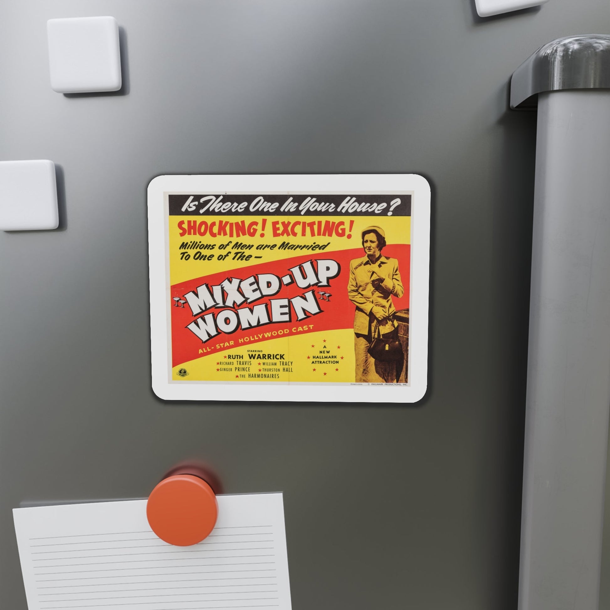 Mixed Up Women 1950 v2 Movie Poster Die-Cut Magnet-The Sticker Space