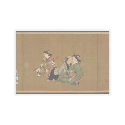 Miyagawa Chōshun 宮川長春 - Handscroll of Ten Homoerotic (Nanshoku) Scenes - early 18th century v2 - STICKER Vinyl Kiss-Cut Decal