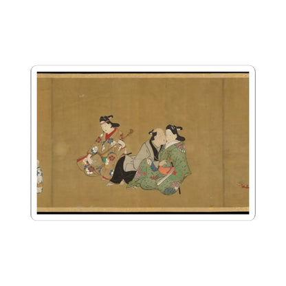Miyagawa Chōshun 宮川長春 - Handscroll of Ten Homoerotic (Nanshoku) Scenes - early 18th century v2 - STICKER Vinyl Kiss-Cut Decal