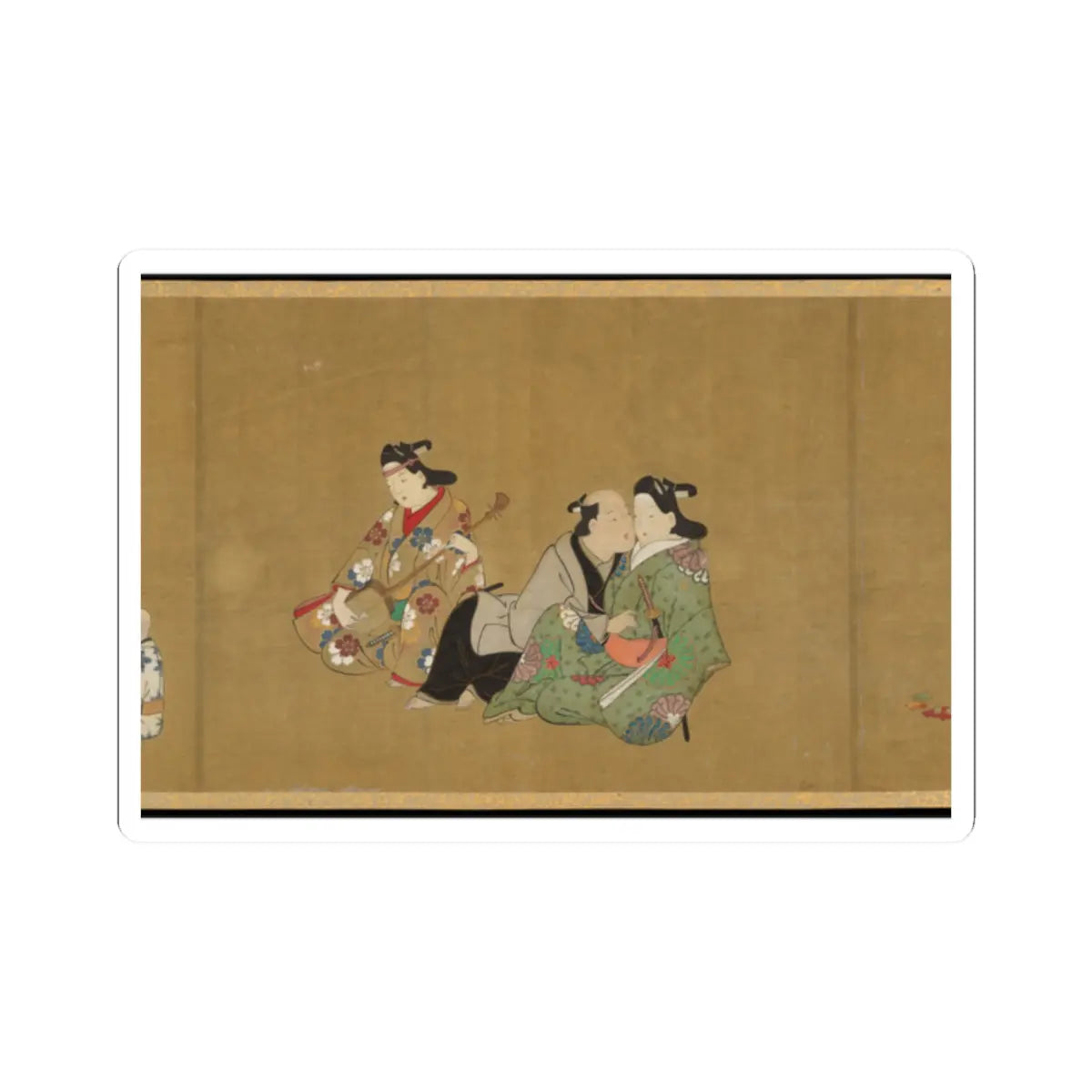 Miyagawa Chōshun 宮川長春 - Handscroll of Ten Homoerotic (Nanshoku) Scenes - early 18th century v2 - STICKER Vinyl Kiss-Cut Decal