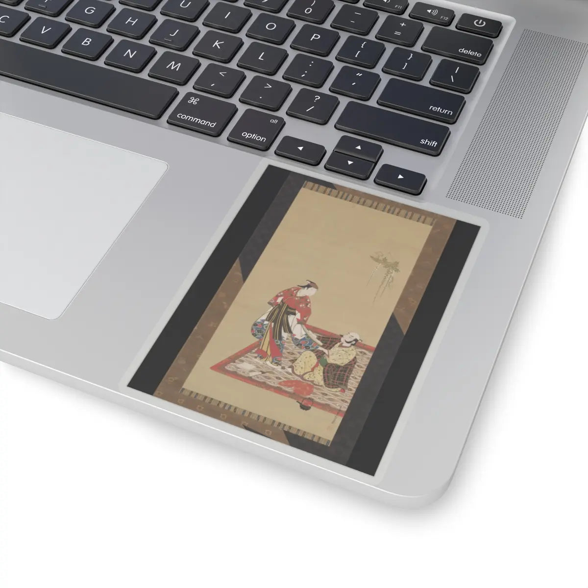 Miyagawa Isshō - Samurai and Wakashu (Male Youth) - early 18th century v1 - STICKER Vinyl Kiss-Cut Decal
