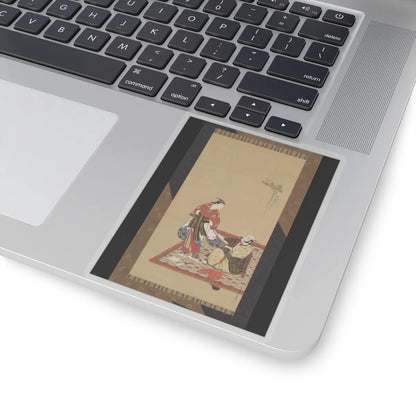 Miyagawa Isshō - Samurai and Wakashu (Male Youth) - early 18th century v1 - STICKER Vinyl Kiss-Cut Decal