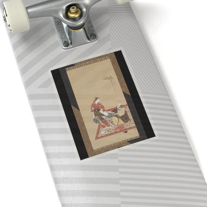 Miyagawa Isshō - Samurai and Wakashu (Male Youth) - early 18th century v1 - STICKER Vinyl Kiss-Cut Decal