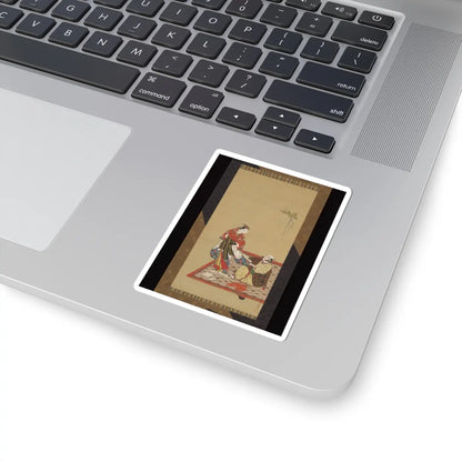 Miyagawa Isshō - Samurai and Wakashu (Male Youth) - early 18th century v1 - STICKER Vinyl Kiss-Cut Decal