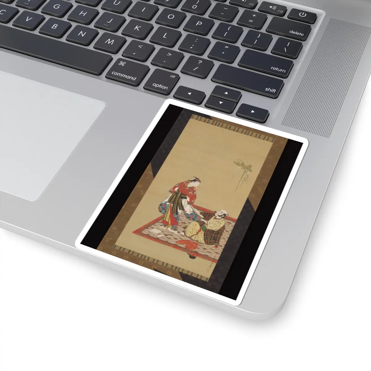 Miyagawa Isshō - Samurai and Wakashu (Male Youth) - early 18th century v1 - STICKER Vinyl Kiss-Cut Decal