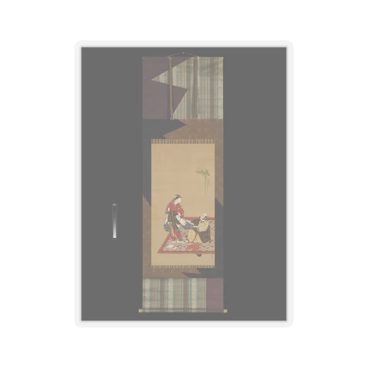 Miyagawa Isshō - Samurai and Wakashu (Male Youth) - early 18th century v2 - STICKER Vinyl Kiss-Cut Decal