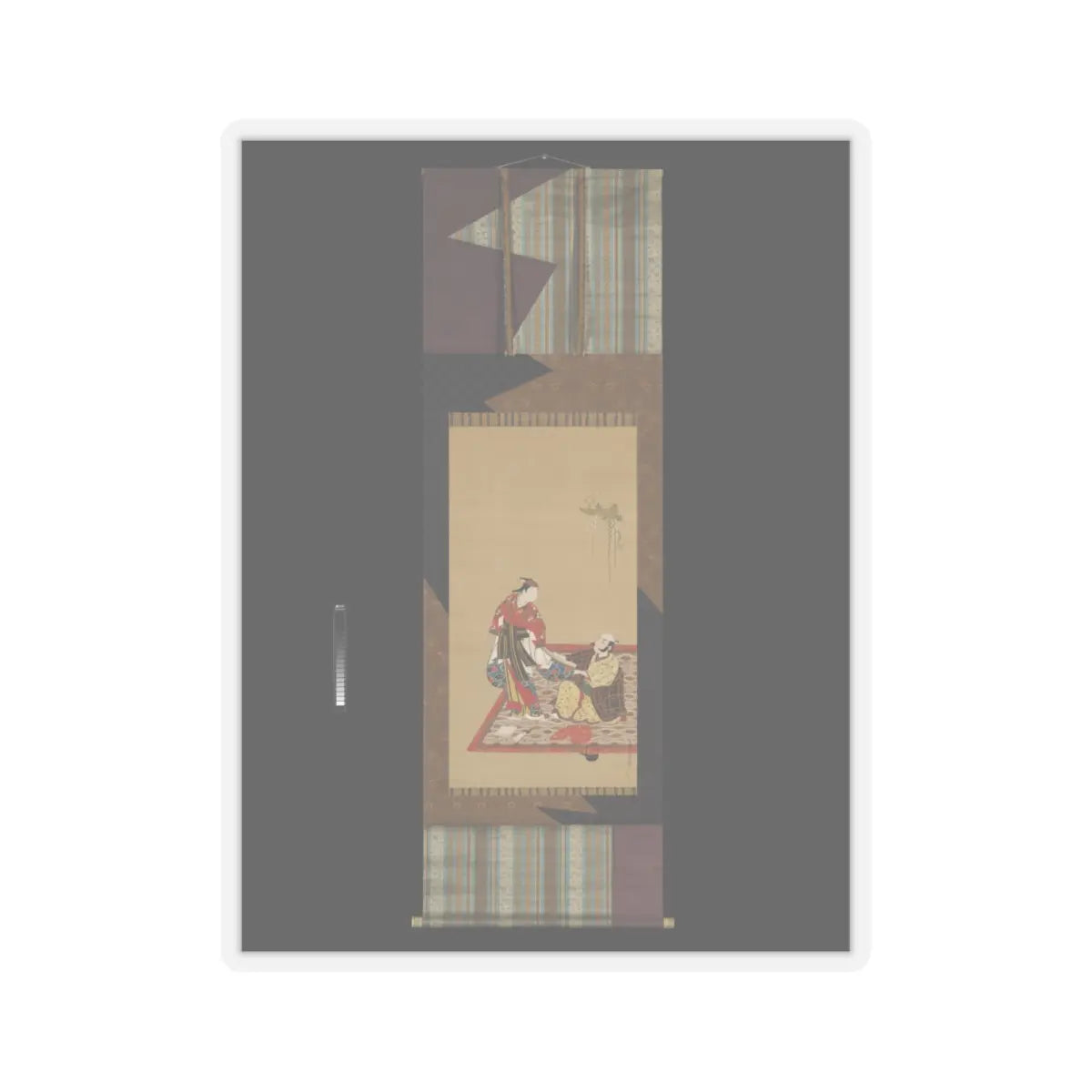 Miyagawa Isshō - Samurai and Wakashu (Male Youth) - early 18th century v2 - STICKER Vinyl Kiss-Cut Decal