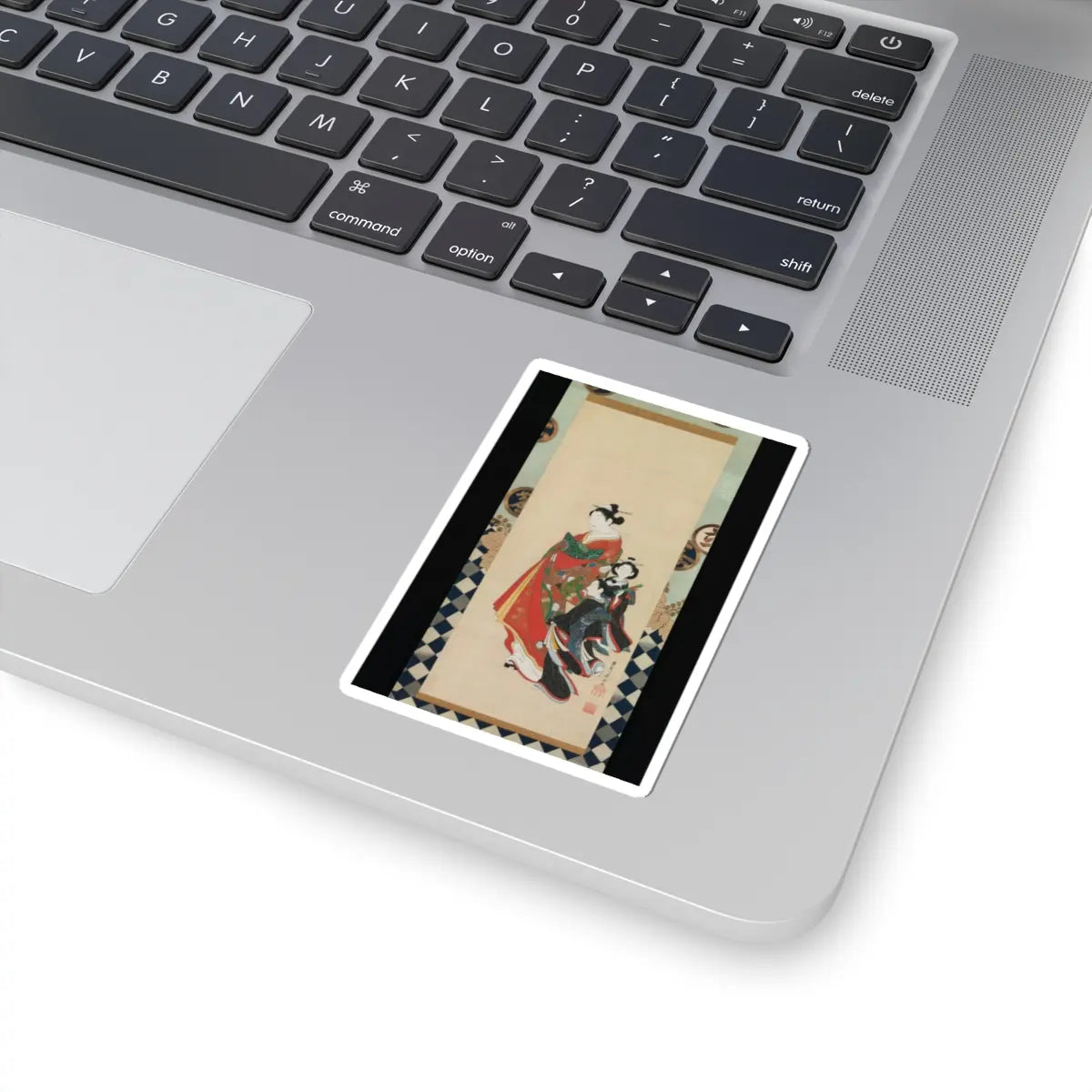 Miyagawa (Katsukawa) Shunsui - Courtesan and Attendants - late 18th century v1 - STICKER Vinyl Kiss-Cut Decal