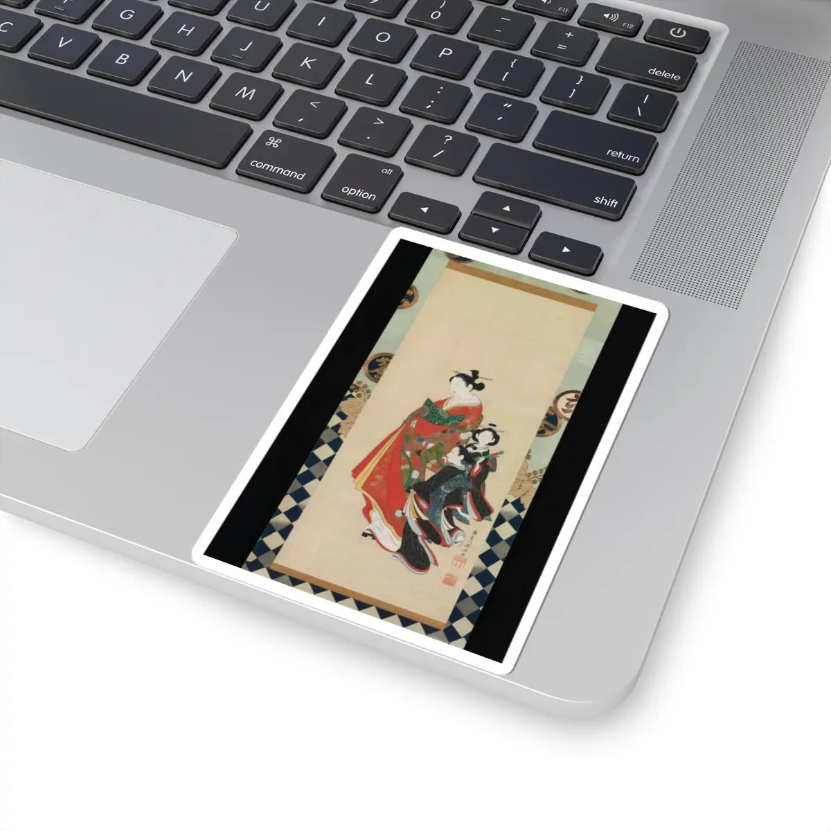 Miyagawa (Katsukawa) Shunsui - Courtesan and Attendants - late 18th century v1 - STICKER Vinyl Kiss-Cut Decal