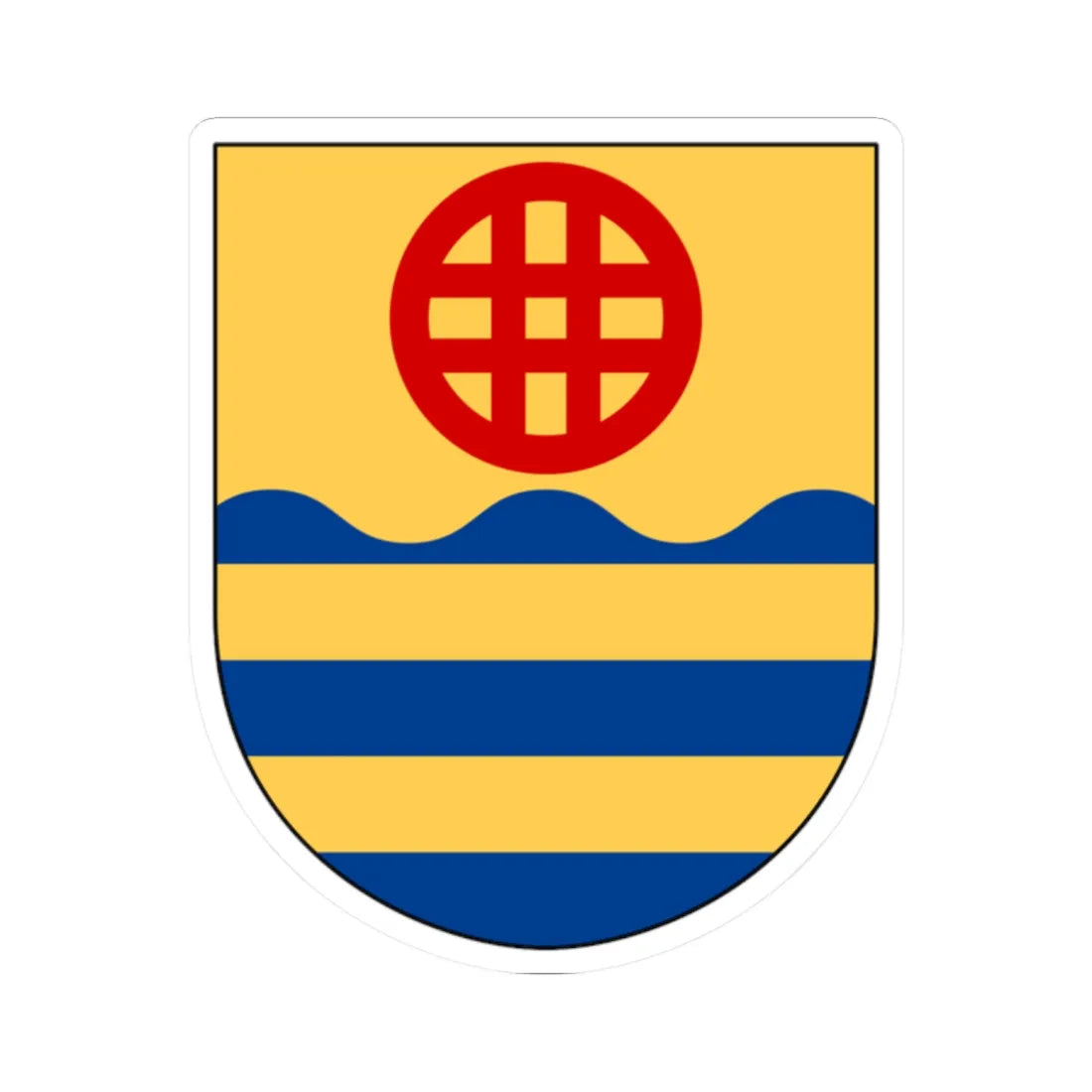 Mjölby församling vapen (Sweden) (Coat of Arms) STICKER Vinyl Kiss-Cut Decal 2 Inch White - The Sticker Space