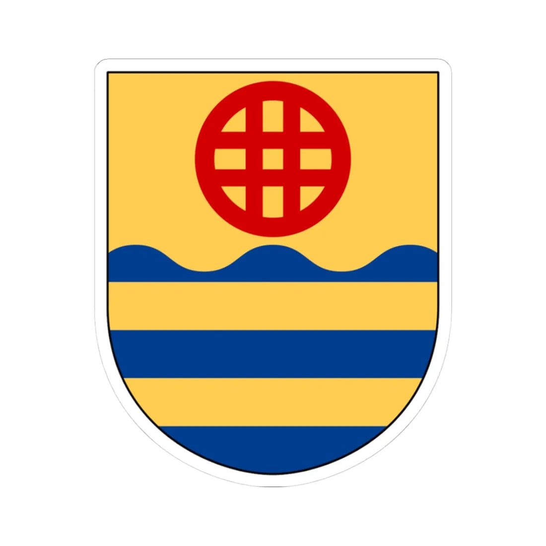 Mjölby församling vapen (Sweden) (Coat of Arms) STICKER Vinyl Kiss-Cut Decal 3 Inch White - The Sticker Space