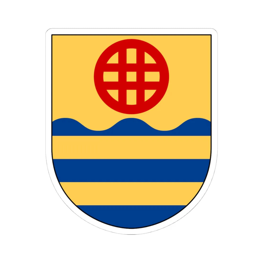 Mjölby församling vapen (Sweden) (Coat of Arms) STICKER Vinyl Kiss-Cut Decal 4 Inch White - The Sticker Space