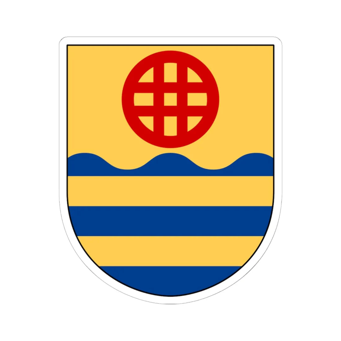 Mjölby församling vapen (Sweden) (Coat of Arms) STICKER Vinyl Kiss-Cut Decal 6 Inch White - The Sticker Space