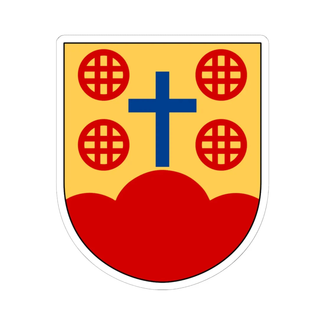 Mjölby och Högby församlingars pastorat vapen (Sweden) (Coat of Arms) STICKER Vinyl Kiss-Cut Decal 6 Inch White - The Sticker Space