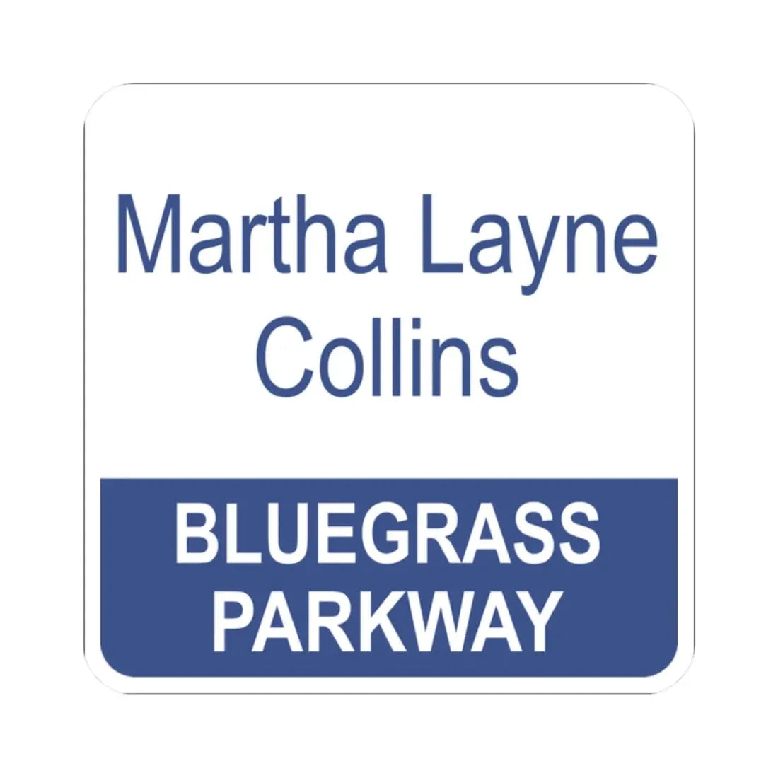 MLC Bluegrass Parkway Shield (Kentucky) (Road Sign) STICKER Vinyl Kiss-Cut Decal 2 Inch White - The Sticker Space