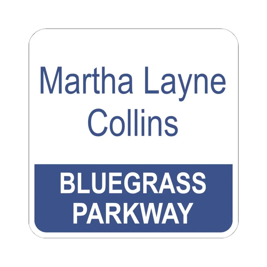 MLC Bluegrass Parkway Shield (Kentucky) (Road Sign) STICKER Vinyl Kiss-Cut Decal 6 Inch White - The Sticker Space