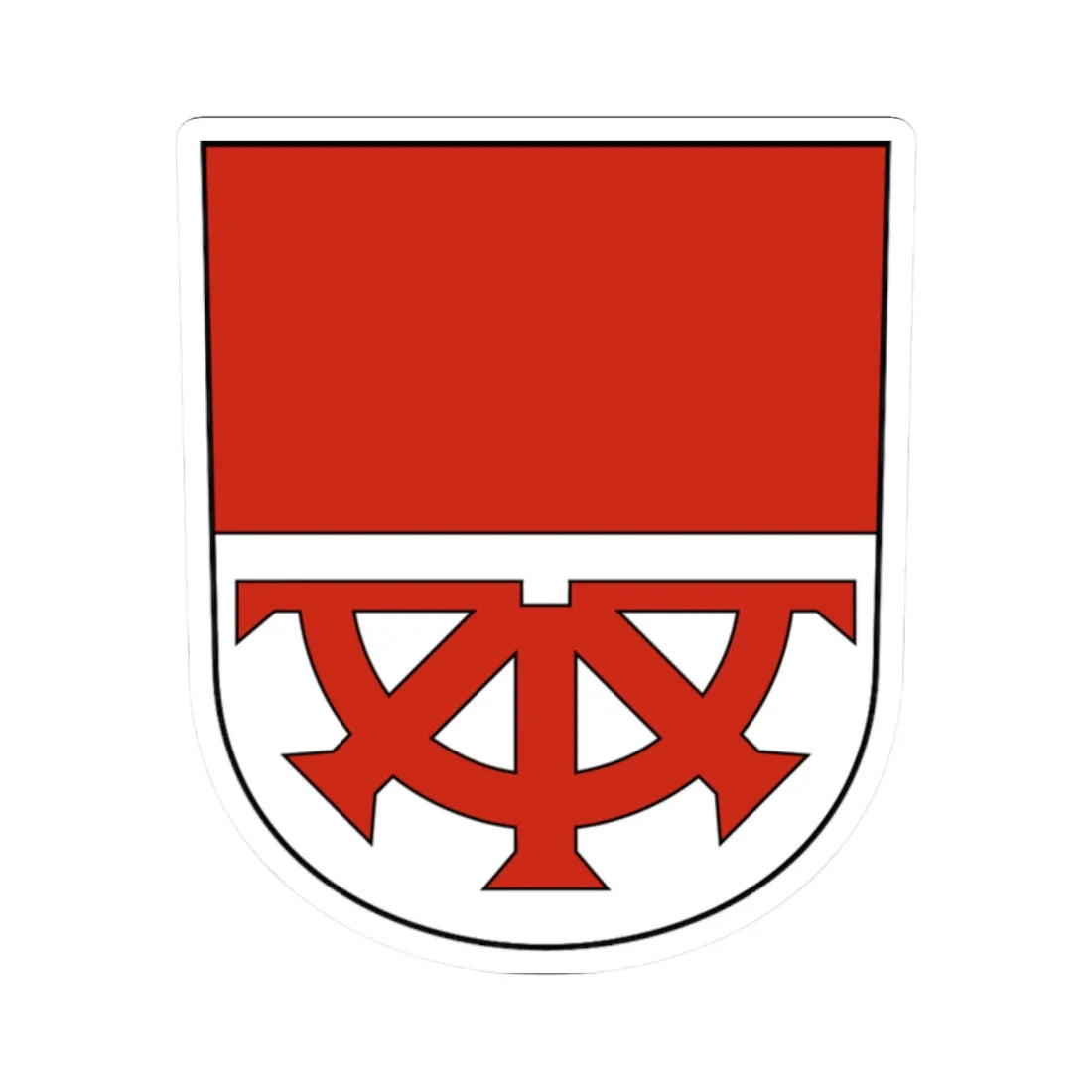 Müllheim-blazon (Switzerland) (Coat of Arms) STICKER Vinyl Kiss-Cut Decal 2 Inch White - The Sticker Space