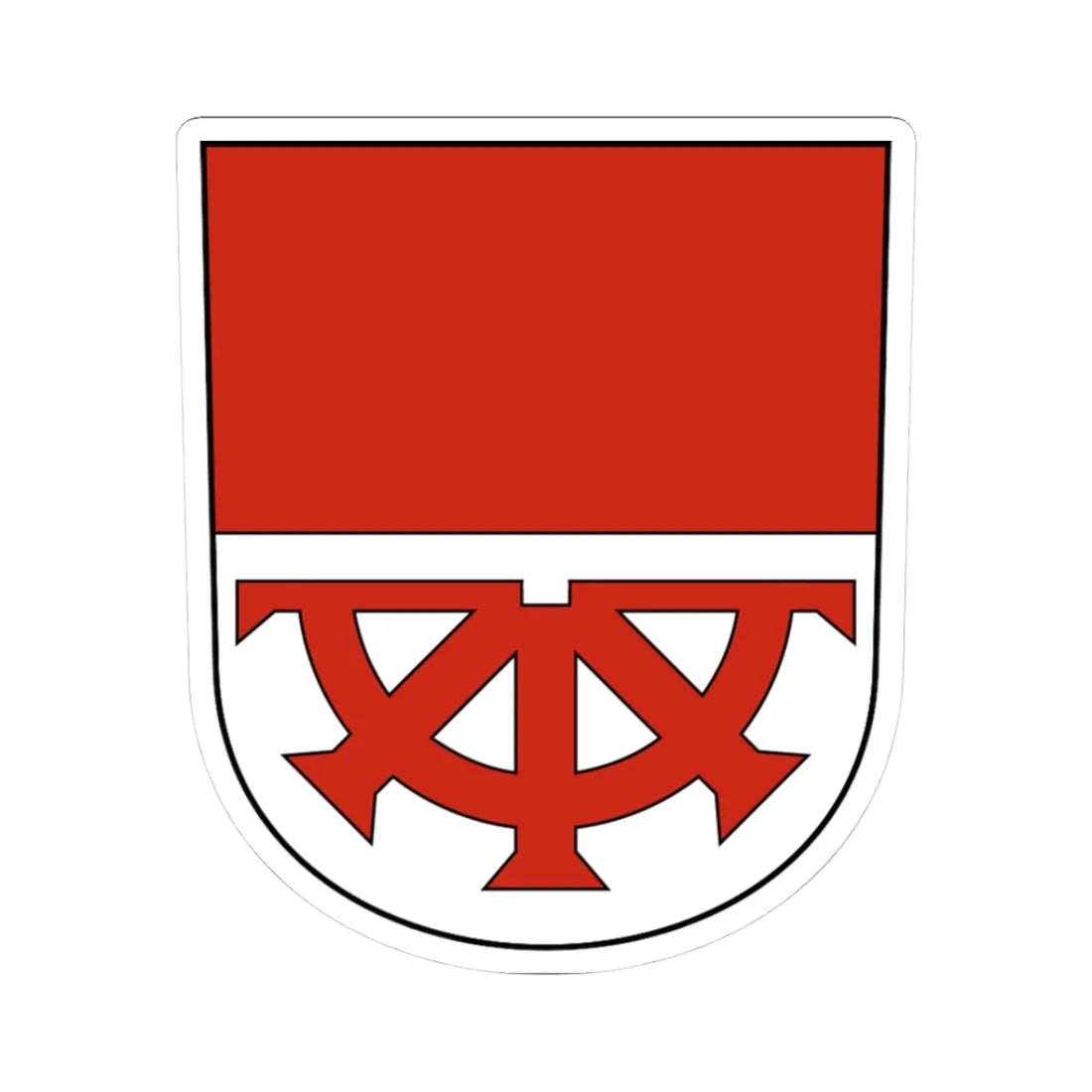 Müllheim-blazon (Switzerland) (Coat of Arms) STICKER Vinyl Kiss-Cut Decal 3 Inch White - The Sticker Space