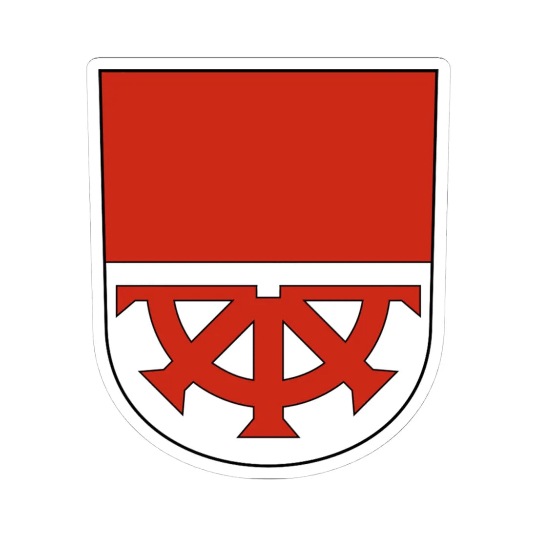 Müllheim-blazon (Switzerland) (Coat of Arms) STICKER Vinyl Kiss-Cut Decal 4 Inch White - The Sticker Space