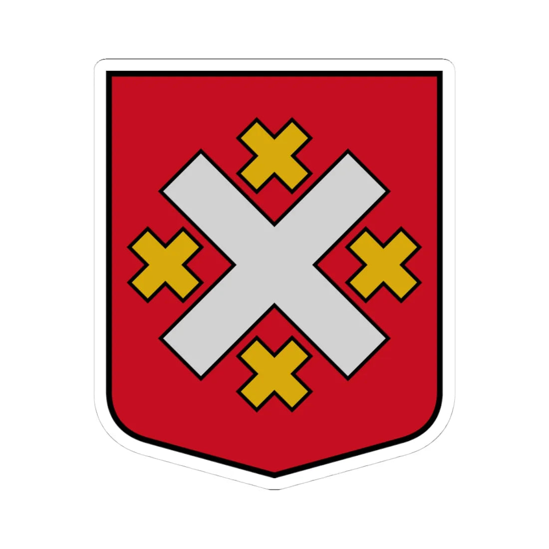 Mālpils pagasta ģerbonis (Latvia) (Coat of Arms) STICKER Vinyl Kiss-Cut Decal 4 Inch White - The Sticker Space