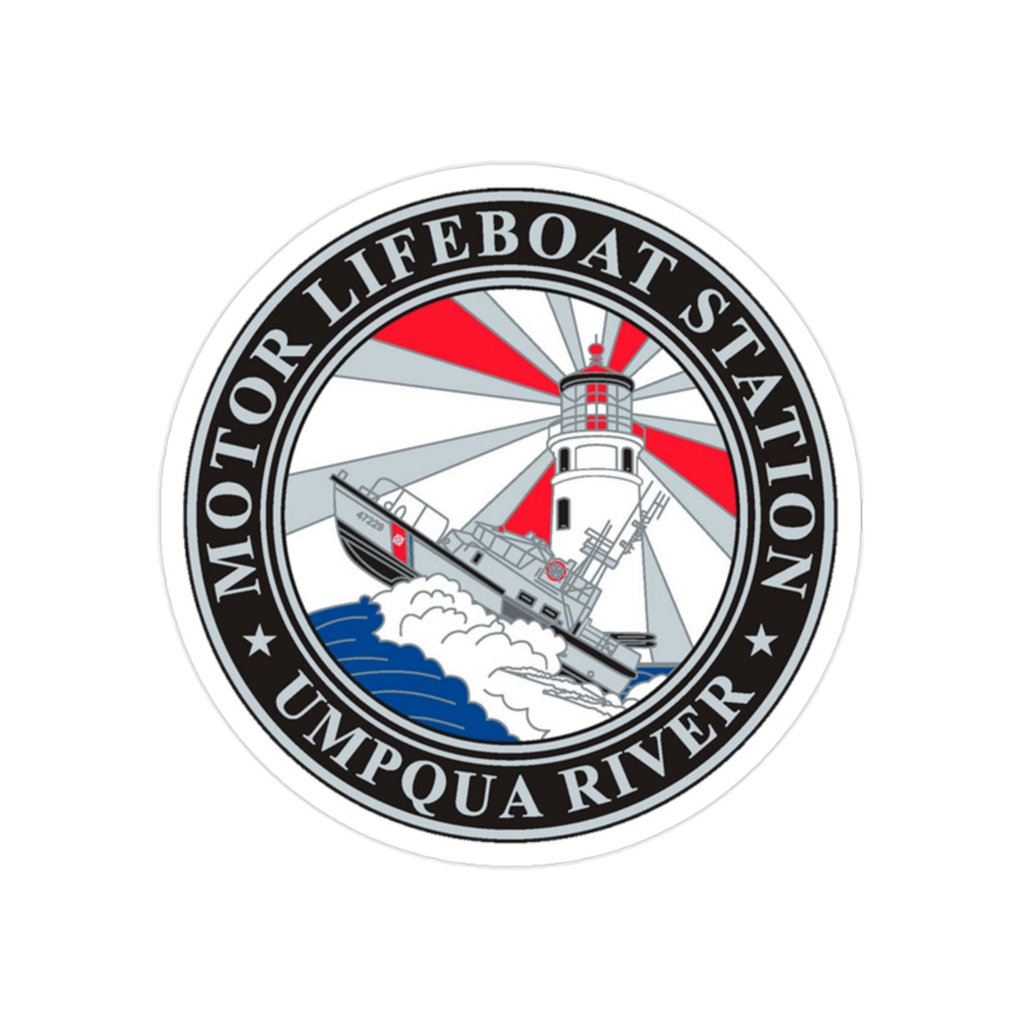 MLSTA Umpqua River (U.S. Coast Guard) Transparent STICKER Die-Cut Vinyl Decal-2 Inch-The Sticker Space