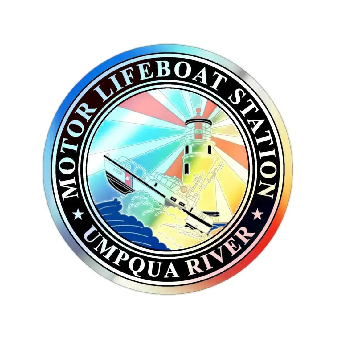 MLSTA Umpqua River (U.S. Coast Guard) Holographic STICKER Die-Cut Vinyl Decal 2 Inch Holographic - The Sticker Space
