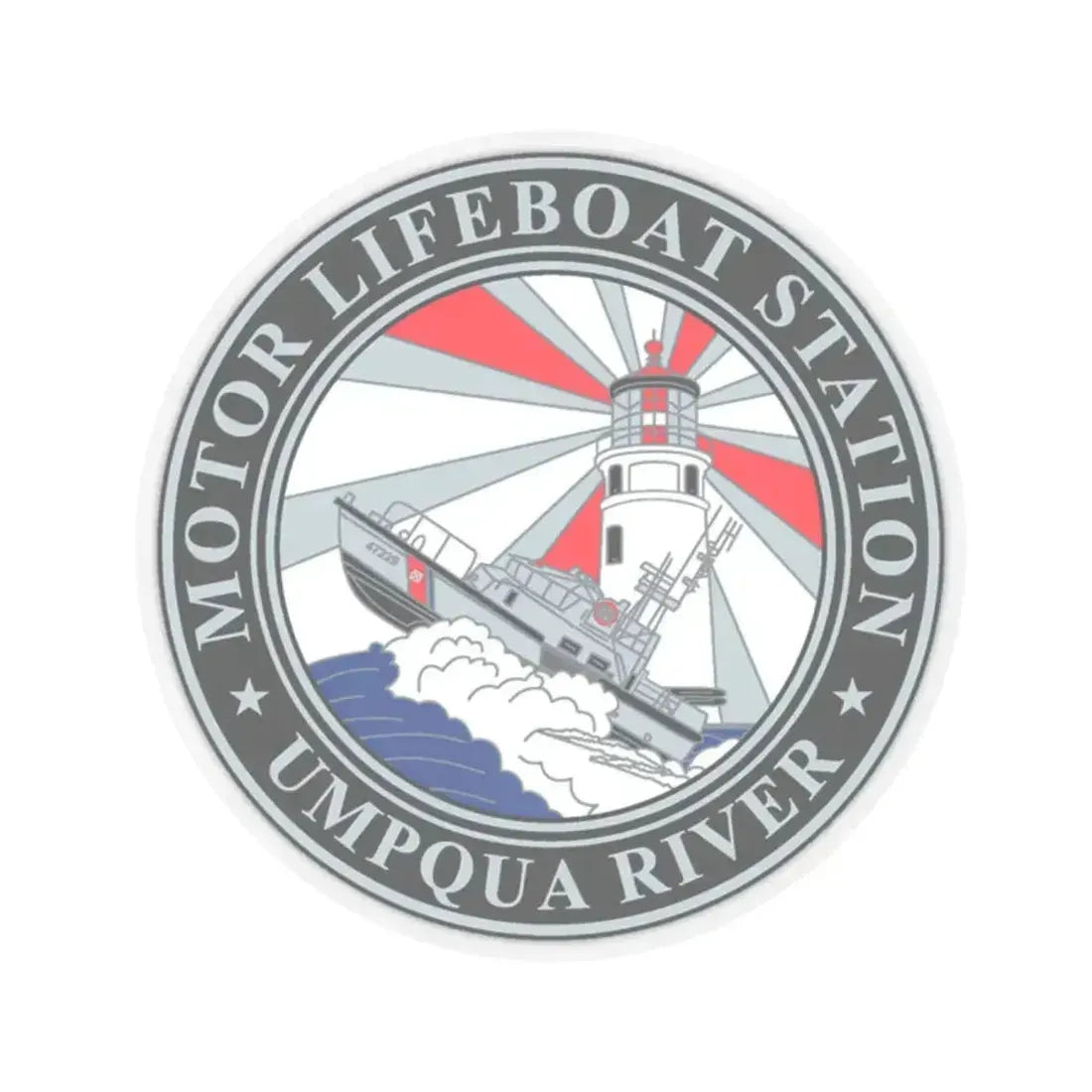 MLSTA Umpqua River (U.S. Coast Guard) STICKER Vinyl Kiss-Cut Decal 2 Inch Transparent - The Sticker Space